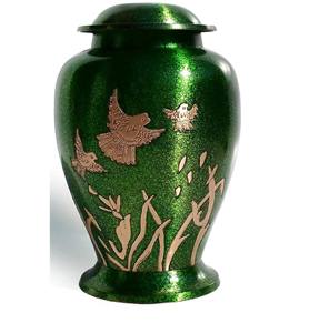 Urnes funéraires en laiton de haute qualité avec un design magnifique, multicolores et finition dorée - Product Image 2