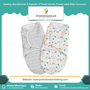 Wholesale Custom Size Organic Cotton Toddler Newborn Muslin Adjustable <b>Swaddle</b> <b>Wrap</b> - Product Image 4