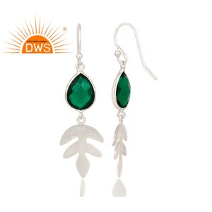 Hydro-pendientes colgantes de piedras preciosas verdes, proveedor de joyería, Plata de Ley 925, regalos de boda para novia - Product Image 3