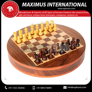 Indian Handmade <b>Wooden</b> Travel <b>Chess</b> Board Game <b>Set</b> Decorative Knick Knack Classic Indoor Strategy Game Gift for Kids Adults Home - Product Image 5