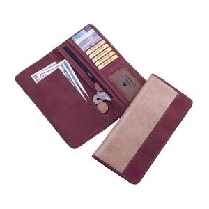 High Quality Brown PU Leather <b>Travel</b> <b>Wallet</b> Wholesale Fashion Business Design with Open Closure and RFID Feature - Product Image 1