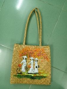 กระเป๋าชายหาดใบปาล์มวาดด้วยมือ - Product Image 6