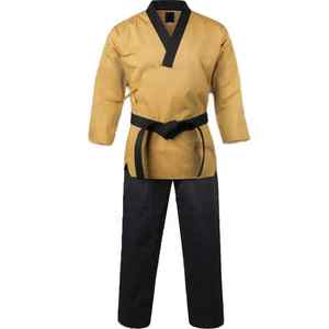 Uniforme de Karate de poliéster 100% de alta calidad, blanco con tela suelta ligera, almohadillas de sillín de cinturón de algodón duraderas, categoría de producto - Product Image 6