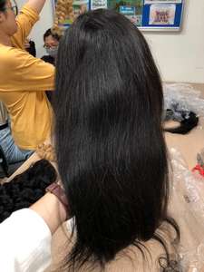 <b>Black</b> Straight closure frontal lace VIRGIN Remy <b>Hair</b> Human <b>hair</b> Wig High Quality HUMAN <b>HAIR</b> <b>EXTENSION</b> at wholesale price - Product Image 4