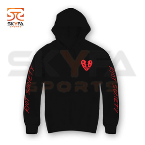 Sweat à capuche unisexe en coton/polyester, plusieurs couleurs, logo personnalisé brodé uni, pour hommes, prix bas, offre spéciale - Product Image 4