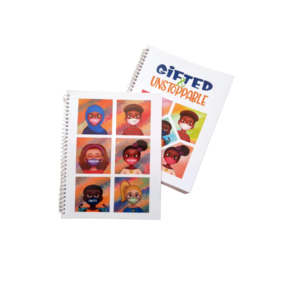 Layanan cetak buku catatan anak-anak desain kustom Label pribadi