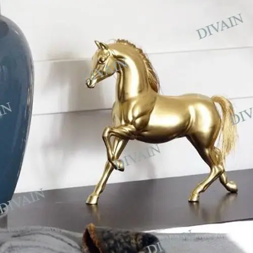 현대 황동 동상 럭셔리 동물 디자인 사용자 정의 조각 금속 황동 인도 도매 맞춤형 동상 홈 장식