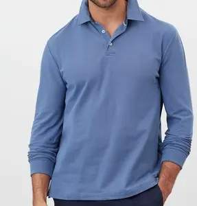 Heißer Verkauf Kleidung einzelteile Polo T Shirts für männer/Lange Ärmel Einfarbig männer Polo Shirts