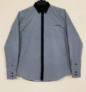 Remanente nueva llegada hombres de manga larga de algodón Casual botón cubierta Turn Down Collar Oficina trajes camisas Bangladesh Stock lote - Product Image 1