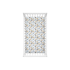 Drap de berceau pour bébé en mousseline à imprimé personnalisé, ajusté - Product Image 1