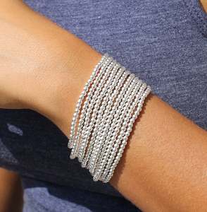Handmade High Quality Gemstone Crystal <b>Beaded</b> <b>Bracelet</b> Sterling Silver <b>Bracelet</b> - Product Image 1