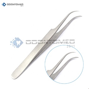 Odontomed 2011 Instruments de laboratoire Pince à feuille de platine, Pince à poils incarnés et éclats, Fine courbée 4,50" Réutilisable pour soins - Product Image 2