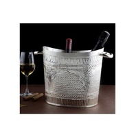 Refroidisseur à vin en aluminium, design personnalisé, revêtement argenté, moderne, élégant, minimaliste, étanche, écologique, 3L