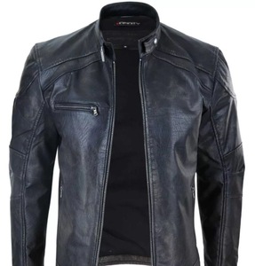 Chaquetas de cuero sintético para hombre, chaqueta de cuero de alta calidad, a la moda - Product Image 4