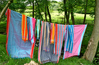 100% Cotton Turkish Hammam Kikoy Striped Beach Towels Quick-Dry Eco-Friendly Thick Fringes Luxury Modern Style Manufacturer.