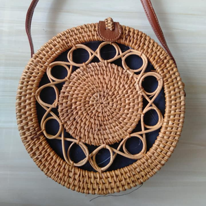 Round Rattan <b>Bags</b> for Women Boho Beach From Vietnam - Bali Style Beach <b>Bag</b>- Rattan <b>Bag</b> Ms.Verda (WS+84777699587) 99 <b>Gold</b> Data - Product Image 4