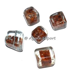 Cristal curativo Natural, piedra cornalina roja, orgona, caída - Product Image 2