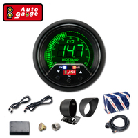Nouveau jauge numérique de rapport air-carburant large bande 52/60 mm avec boîtier noir et certification CE