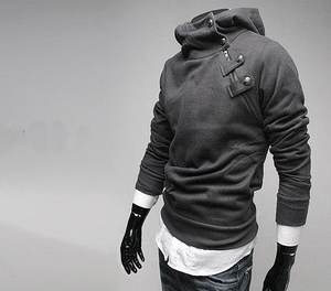 Sudaderas con capucha ajustadas de hombre personalizadas al por mayor tejido de punto anticontracción - Product Image 3