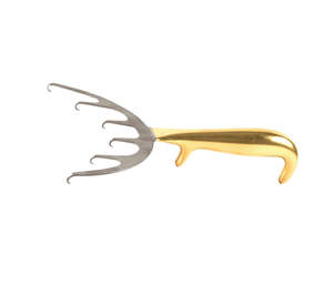 Crochets élévatrice en acier inoxydable approuvé CE, 6 dents, 21cm, avec moitié en or, 10 pièces - Product Image 2