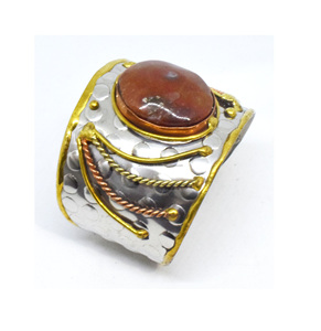 2025 Black Friday Sale Office Winter <b>Clothes</b> Square hammered brass cuff Jewelry Shiny Rose <b>Gold</b> Color Women Geometric Bangles - Product Image 5