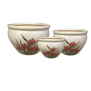 Vietnam Keramik Topf, moderne Form und schöne Design Töpfe Kunststoff Pflanzer Blumentöpfe Pflanz gefäße Keramik