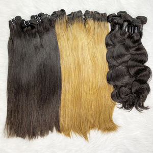 Extensions de cheveux de donneur unique indiens non transformés entièrement alignés sur les cuticules de haute qualité Style de vague naturelle 100% cheveux humains - Product Image 3