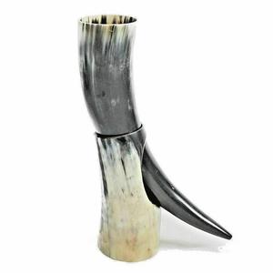 Corne et support pour boire du vin Viking, de style nordique, pour la bière, le paganisme, 12 pouces, 1 pièce - Product Image 4