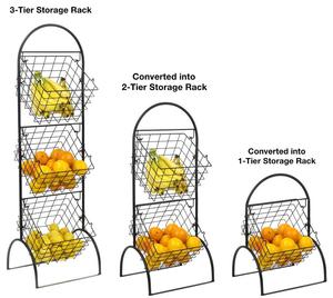 Basket Storage/wire Storage Basket/<strong>kitchen</strong> Fruits <strong>Vegetables</strong> Standing <strong>Rack</strong> - Product Image 6