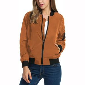 Blouson bombardier décontracté d'hiver léger de haute qualité Design personnalisé avec décoration de motif attrayant Tissu de laine tricoté lisse - Product Image 4