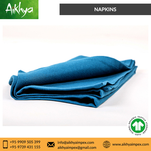 Tissu en coton biologique pur 100%, serviettes de table en couleur noire unie pour Restaurant - Product Image 5