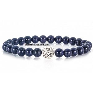 Pulsera de piedra azul Natural de lujo, piedra preciosa de cristal, joyería de cristal curativo para mujeres y hombres - Product Image 2