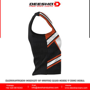 Tenues de pom-pom girl unisexes pour adultes, conception personnalisée OEM, sublimation, manches longues, col en V, justaucorps 100% polyester 220g, sur mesure - Product Image 3