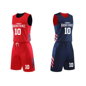 Ensemble d'uniformes de basket-ball réversible personnalisé, rapide et sublimation pour hommes, impression sur mesure - Product Image 1