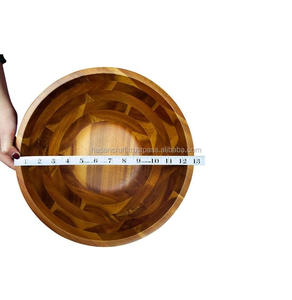 Tazón de Madera Ecológico Desechable para Frutas y Ensaladas, Tazones Hechos a Mano de Alta Calidad, Tazón para Servir Ideal para Fiestas en Casa - Product Image 1