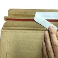 Enveloppe personnalisée A2 à 3 couches en papier kraft ondulé rigide, rembourrée, carton rigide, impression CMYK, pelliculage brillant/mat, livraison express