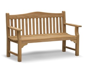 Banc d'extérieur rectangulaire moderne en teck avec finition en bois massif naturel, meubles durables pour parcs et patios - Product Image 2