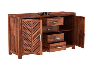 Armoire de cuisine en bois, mobilier de maison moderne, 2 portes de couleur marron - Product Image 6