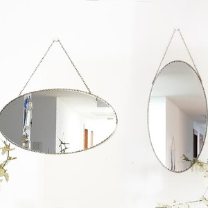 Oval Frameless Wall <b>Mirror</b> With <b>Beveled</b> Edge Minimalist Design 4mm Glass Thickness - Product Image 1