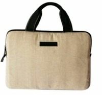 Hot Reselling 2024 New Design Recycled Jute Cotton Sleeve Casual Multi Color Office Laptop Conference Hand Bag