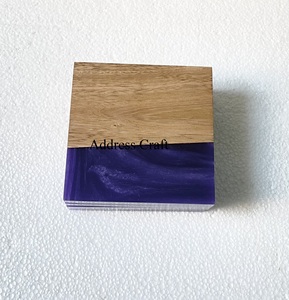 Posavasos creativo hecho a mano de madera de resina para taza de té, posavasos para beber con logotipo personalizado, alfombrillas y almohadillas, Decoración de mesa, posavasos para beber - Product Image 4