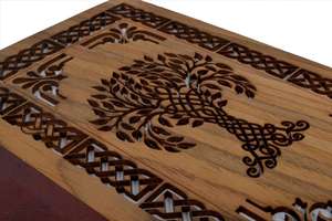 Cut <b>Work</b> Journals New Design Tree of Life Creative Eco Friendly Wooden Cover Office Notebooks 120 Pages - Product Image 4