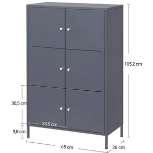 Kim Loại Hiện Đại Tủ Trong Anthracite Màu 0.6Mm Độ Dày Bán Buôn Từ Châu Á Cho Phòng Khách Bệnh Viện Phòng Tắm Trường Học Căn Hộ - Product Image 1