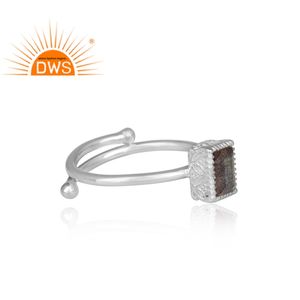 Bague pour femme, anneau en argent Sterling 925 fait main, coupe rectangulaire, pierres précieuses Labradorite, offre spéciale de bijoux - Product Image 3