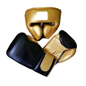 Guantes de Boxeo y Protector de Cabeza de Piel Sintética de la Mejor Calidad, Ajustables, con Cierre Personalizable, Estilo Ganador - Product Image 3