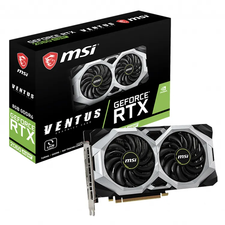 MSI NVIDIA GeForce RTX 2060 SUPER VENTUS Used Gaming Graphics Card with 8GB GDDR6 Memory 2176 Cores and 14 Gbps Memory Speed