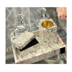 Ensemble de trois brûleurs à encens Mubkhar Oud de couleurs différentes en bois et en bois de santal, brûleur à encens Mabkhara à vendre - Product Image 2