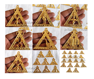 Tablier en cuir et tissu de la régularité maçonnique ROYAL ARCH, avec broderie unique de bijoux maçonniques, patch brodé, point de croix, broderie - Product Image 1