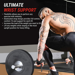 Sangles de levage professionnelles, sangles avec Design Logo, musculation, Fitness, exercices, offre spéciale - Product Image 4