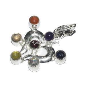 Cœur de méditation 7 chakras, agate sculptée, pierre précieuse, style Feng Shui et amour, symboles des chakras gravés, décoration intérieure - Product Image 1